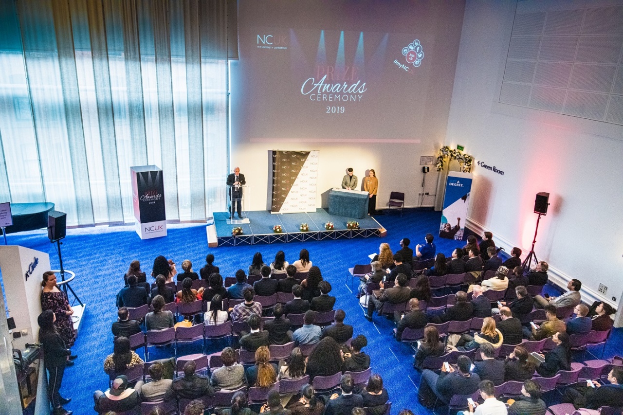 The NCUK Prize Awards ceremony at The Bridgewater Hall in Manchester