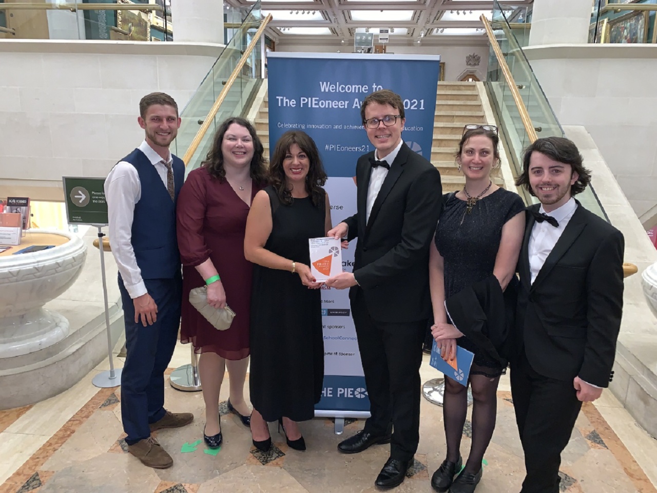 NCUK Staff with the 'Digital innovation of the year - assessment and credentials' award following the awards ceremony.
