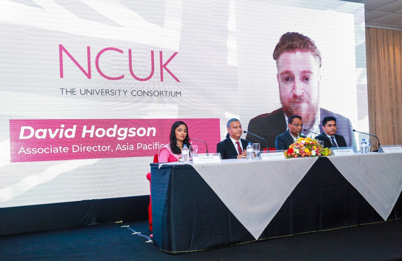 (From left to right) Dr Hasuli Perera, Head of APIIT Business School and Foundation Programs, Mr Gamindu Hemachandra, Chief Academic Officer, Mr Bandula Egodage, Chairman, David Hodgson, NCUK Associate Director, Asia Pacific and Dr Chathura Warnasuriya, Head of APIIT Law School.