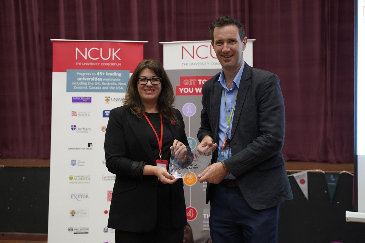 Maria McKenna, Global Development Director at NCUK with Richard Furneaux, Principal of Asia Pacific Schools.