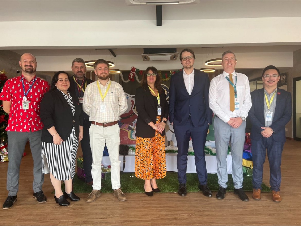 Jeff Ison, Campus Principal (pictured far left) with staff from NCUK and Tenby Schools Setia Eco Park