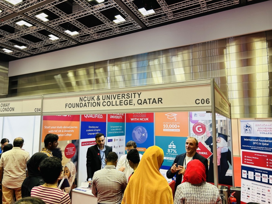 Najah Qatar NCUK booth