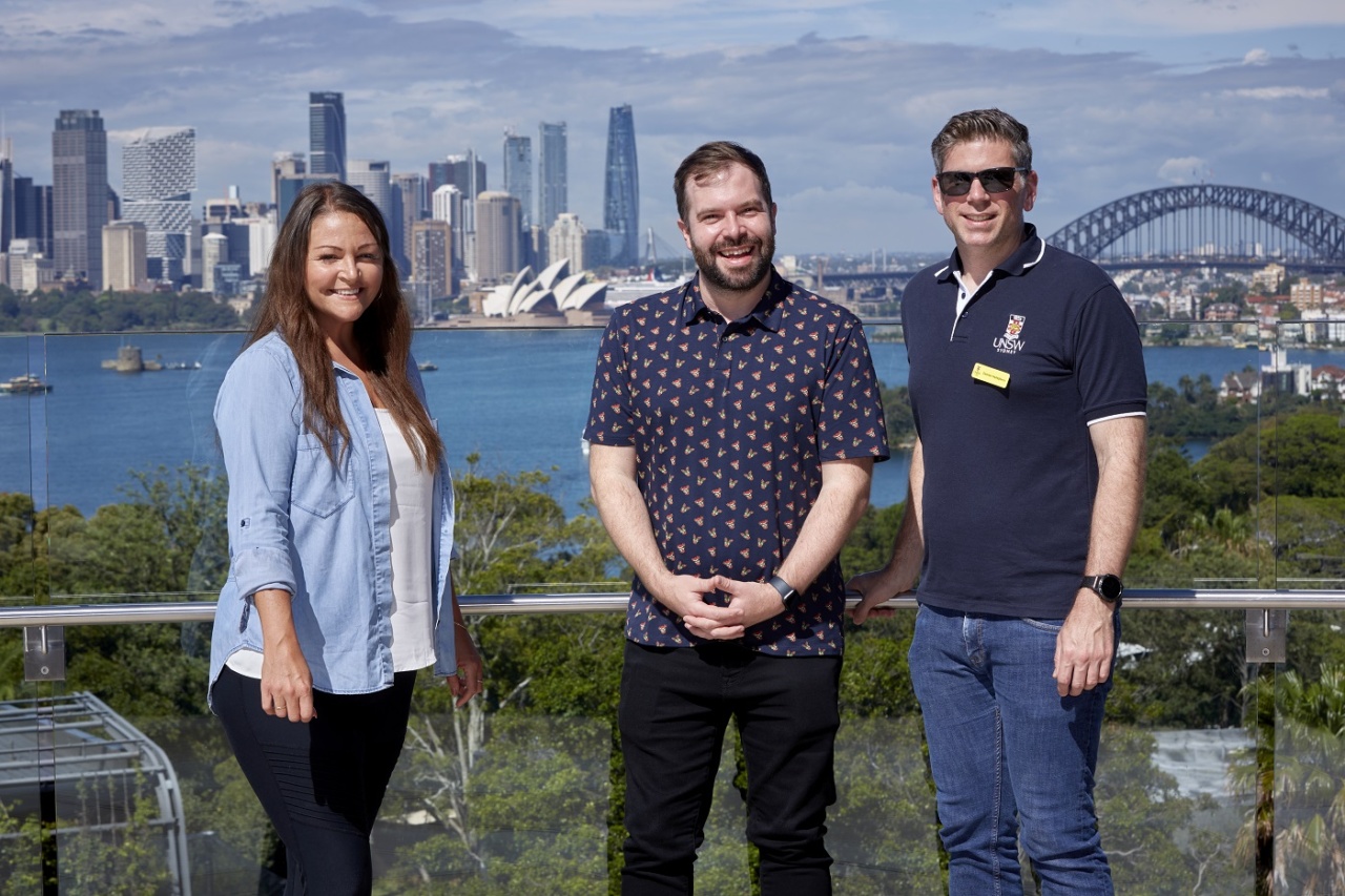 Richard Compton with colleagues in Sydney.