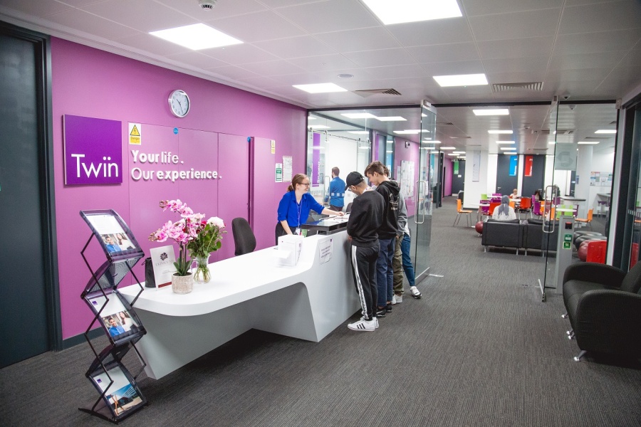 Students at reception