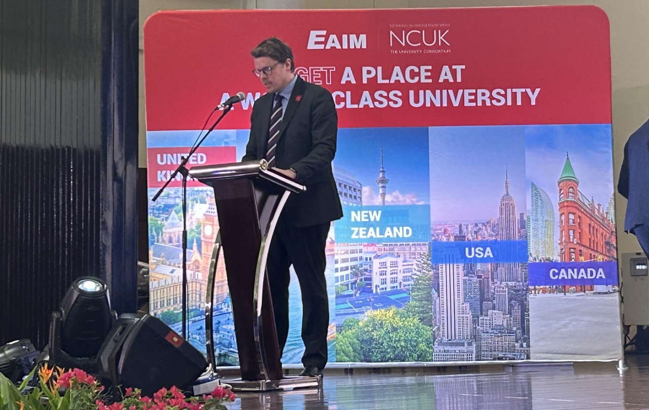 Stuart Smith, Chief Executive Officer at NCUK speaking during the launch ceremony.